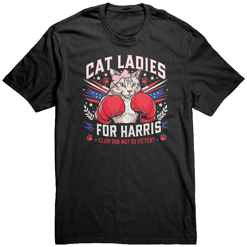 Rose T-shirts red -CAT LADIES For HARRIS 2024 Unisex T-Shirt