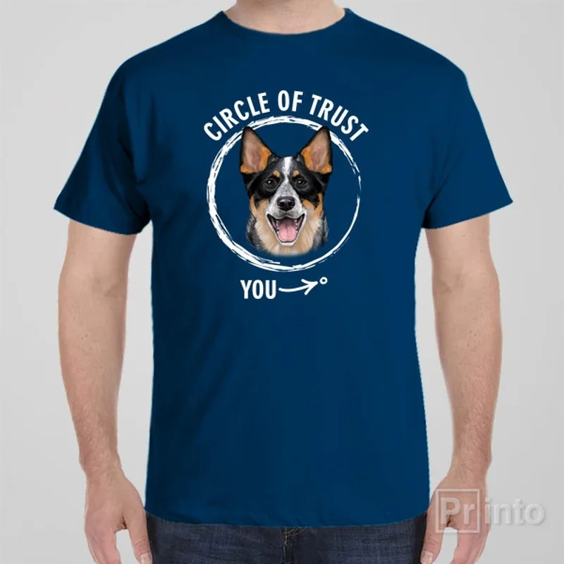 Ringer T-shirts vintage -Circle of trust (Australian Cattle dog) - T-shirt