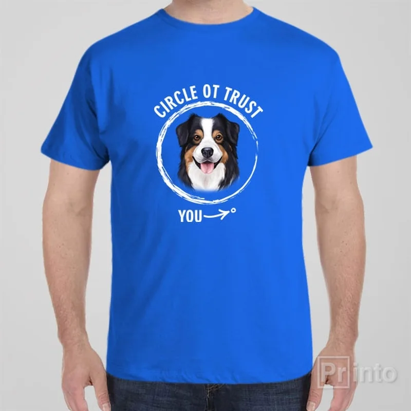 Fish T-shirts swim -Circle of trust (Australian Shepherd) - T-shirt