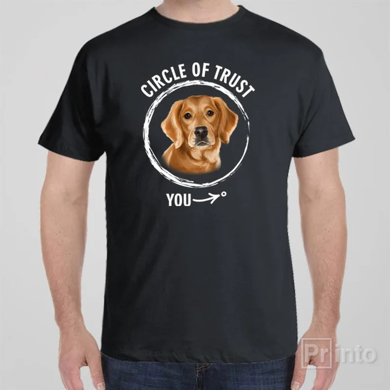 Purple T-shirts unique -Circle of trust (Golden retriever) - T-shirt