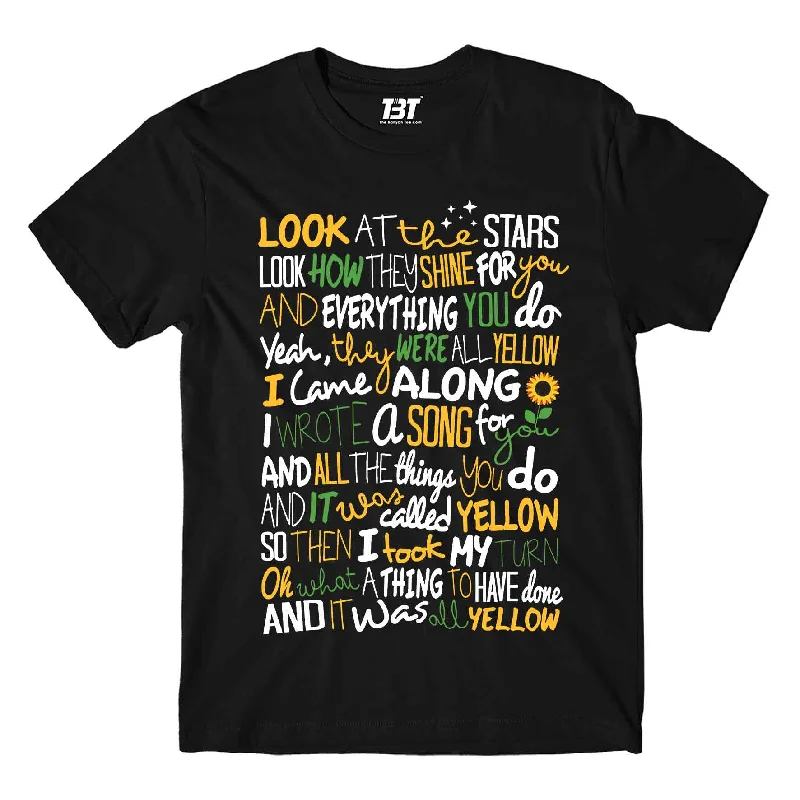 Horror T-shirts scare -Coldplay T shirt - Yellow