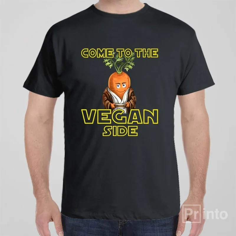 Meditation T-shirts calm -Come to the Vegan side T-shirt