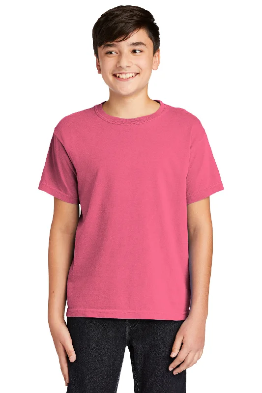 Sports T-shirts performance -Comfort Colors Youth Short Sleeve Crewneck T-Shirt - Crunchberry Pink