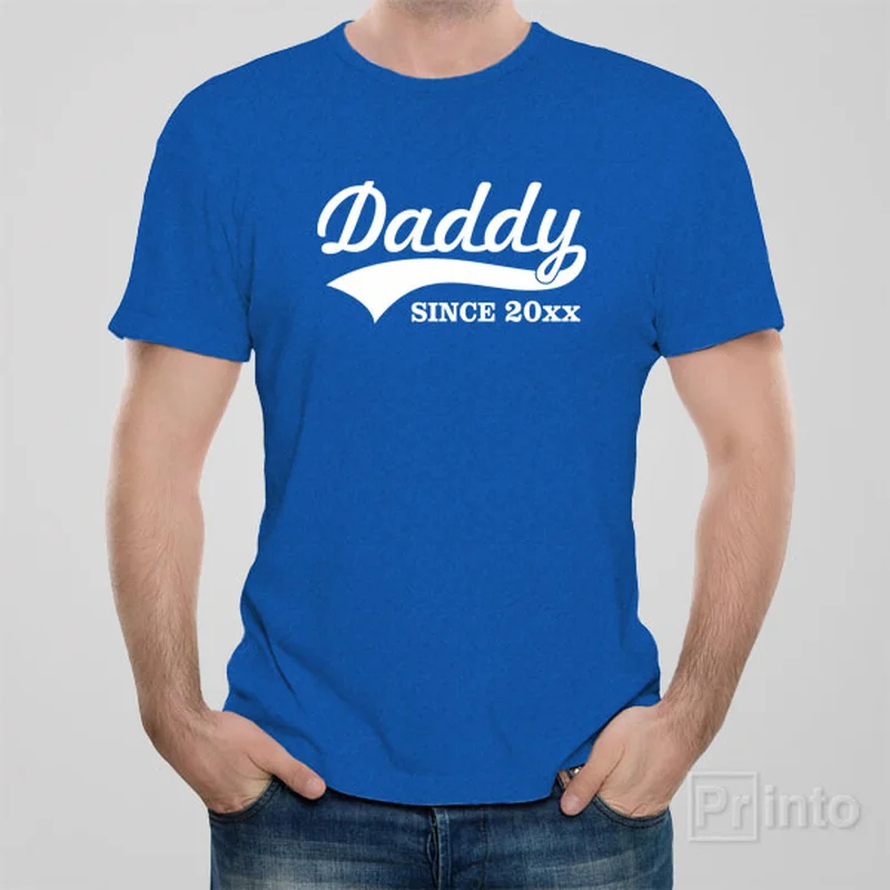 City graphic T-shirts skyline -Daddy since XXXX - personalised T-shirt