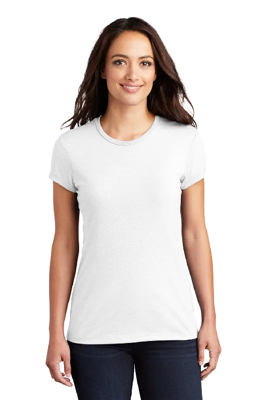 Tea T-shirts steep -District Womens Fitted Perfect Tri Short Sleeve Crewneck T-Shirt - White