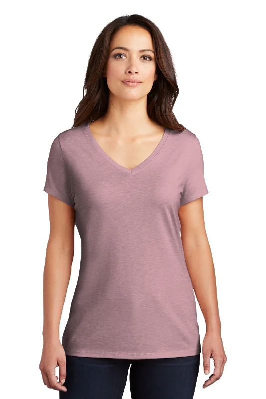 Sun T-shirts shine -District Womens Perfect Tri Short Sleeve V-Neck T-Shirt - Heather Lavender