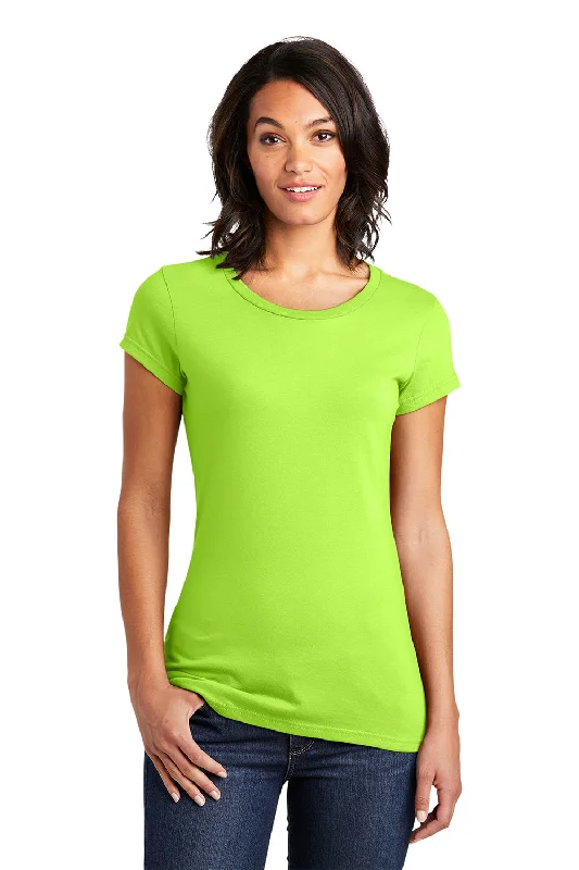 Traveler T-shirts roam -District Womens Very Important Short Sleeve Crewneck T-Shirt - Lime Shock Green