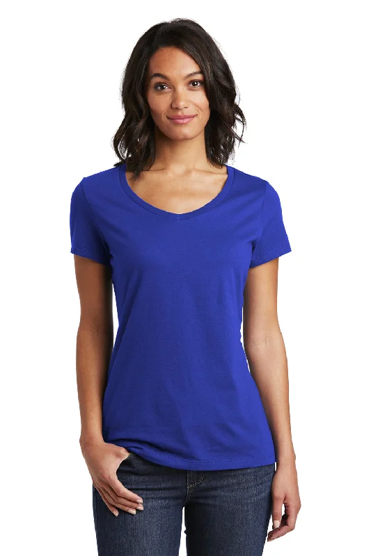 Air T-shirts light -District Womens Very Important Short Sleeve V-Neck T-Shirt - Deep Royal Blue