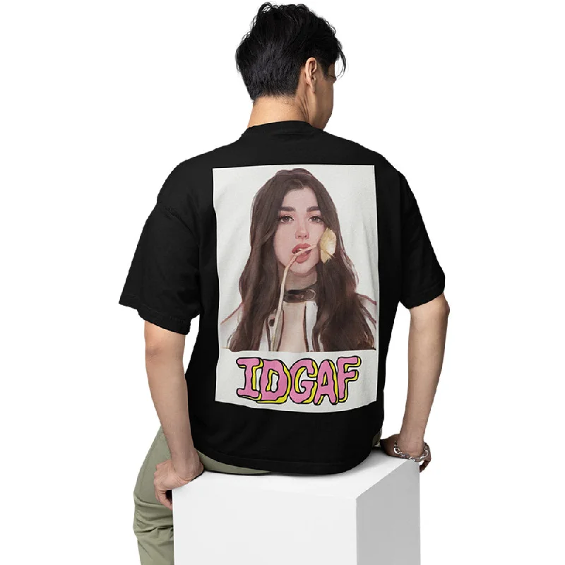 Moto T-shirts rev -Dua Lipa Oversized T shirt - IDGAF