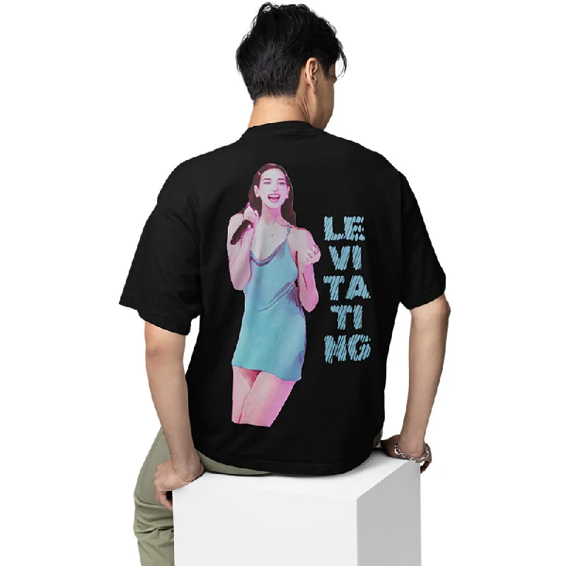 Retro music T-shirts vinyl -Dua Lipa Oversized T shirt - Levitating