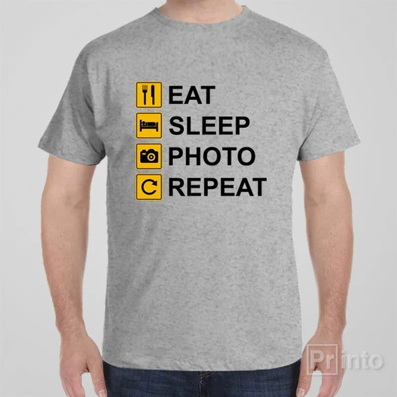 Vintage T-shirts online -Eat Sleep Photo Repeat - T-shirt