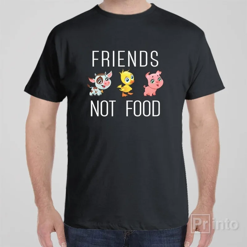 Robot T-shirts gear -Friends, not food - T-shirt