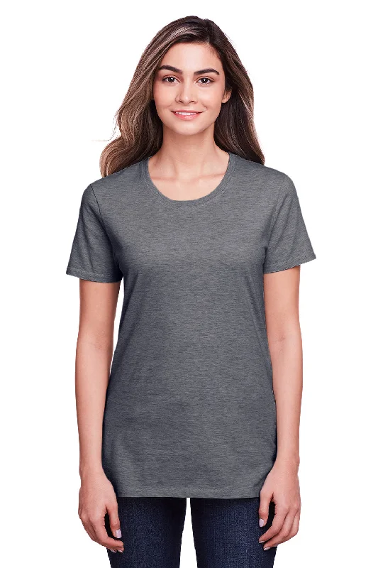 Movie graphic T-shirts scene -Fruit Of The Loom Womens Iconic Short Sleeve Crewneck T-Shirt - Heather Charcoal Grey