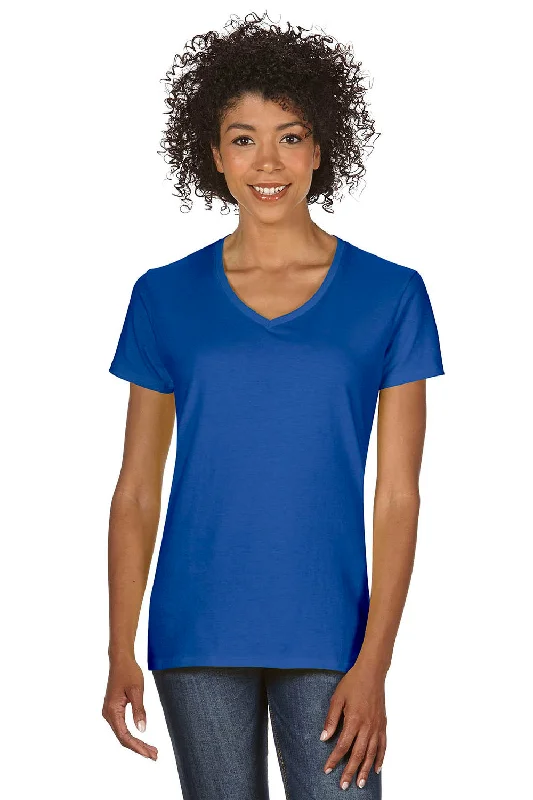 Surfboard T-shirts wave -Gildan Womens Short Sleeve V-Neck T-Shirt - Royal Blue