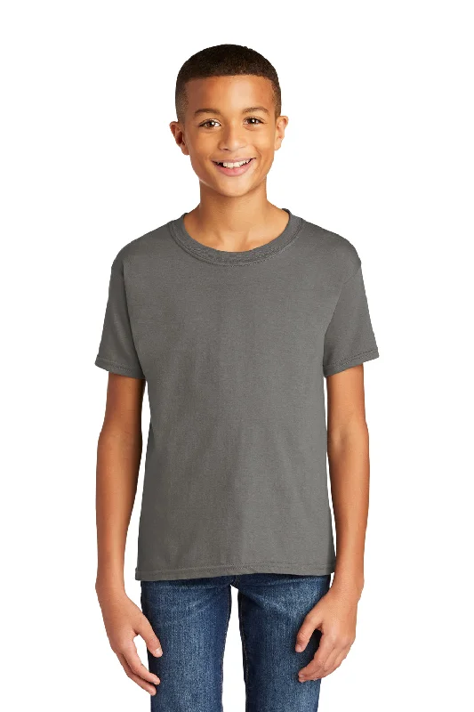 Minimal graphic T-shirts clean -Gildan Youth Softstyle Short Sleeve Crewneck T-Shirt - Charcoal Grey