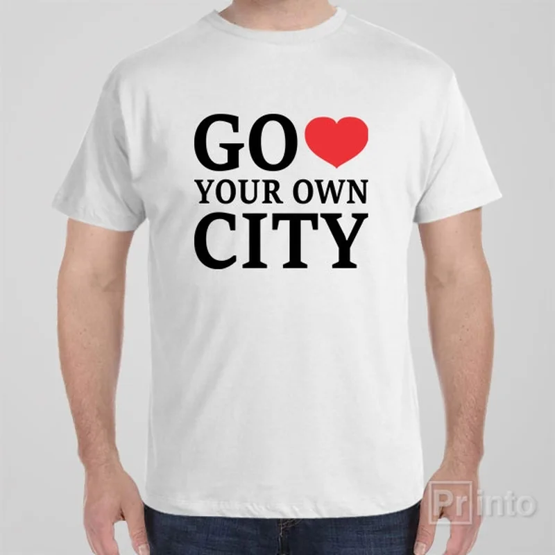 Snowy T-shirts flake -Go love your own city - T-shirt