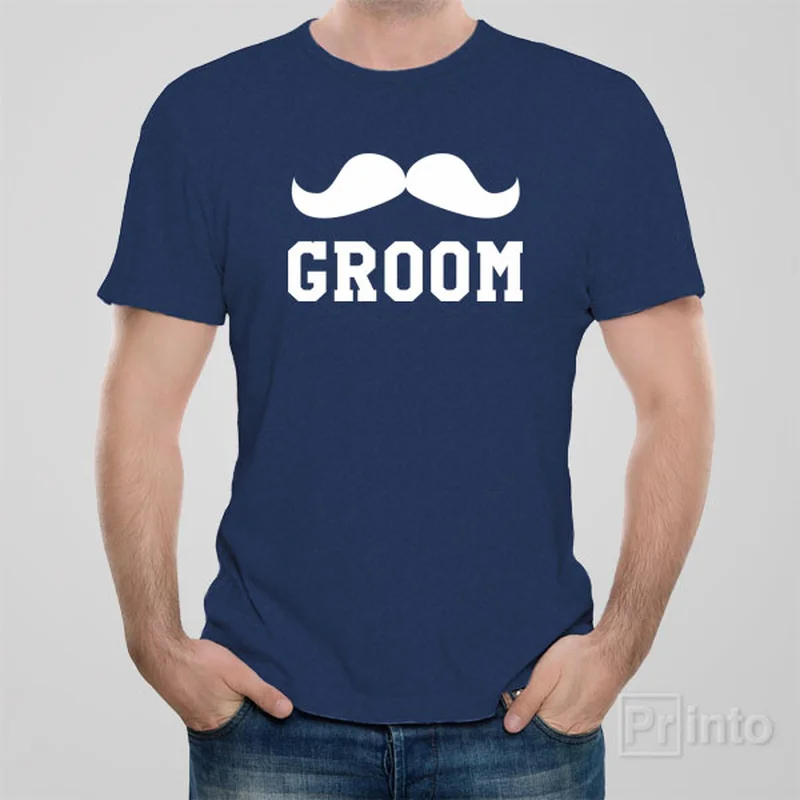 Halloween T-shirts spooky -GROOM - Moustache