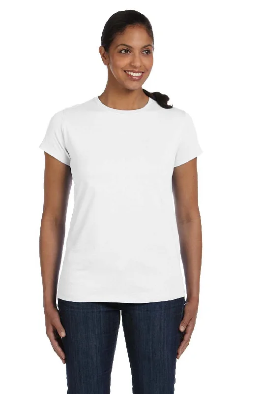 Trophy T-shirts glory -Hanes Womens ComfortSoft Short Sleeve Crewneck T-Shirt - White - Closeout