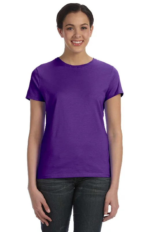 Tropical graphic T-shirts sunny -Hanes Womens Nano-T Short Sleeve Crewneck T-Shirt - Purple