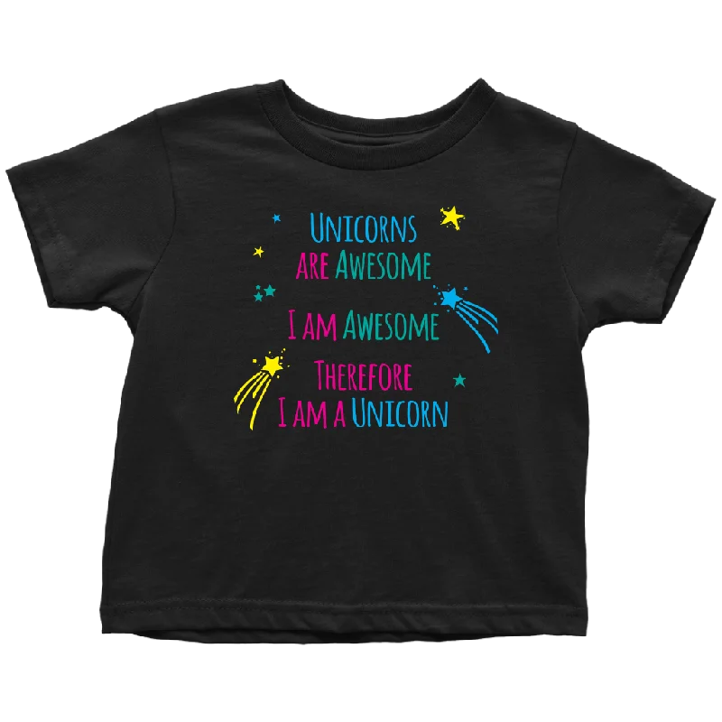 Wind T-shirts breezy -I AM an AWESOME UNICORN Toddler T-Shirt