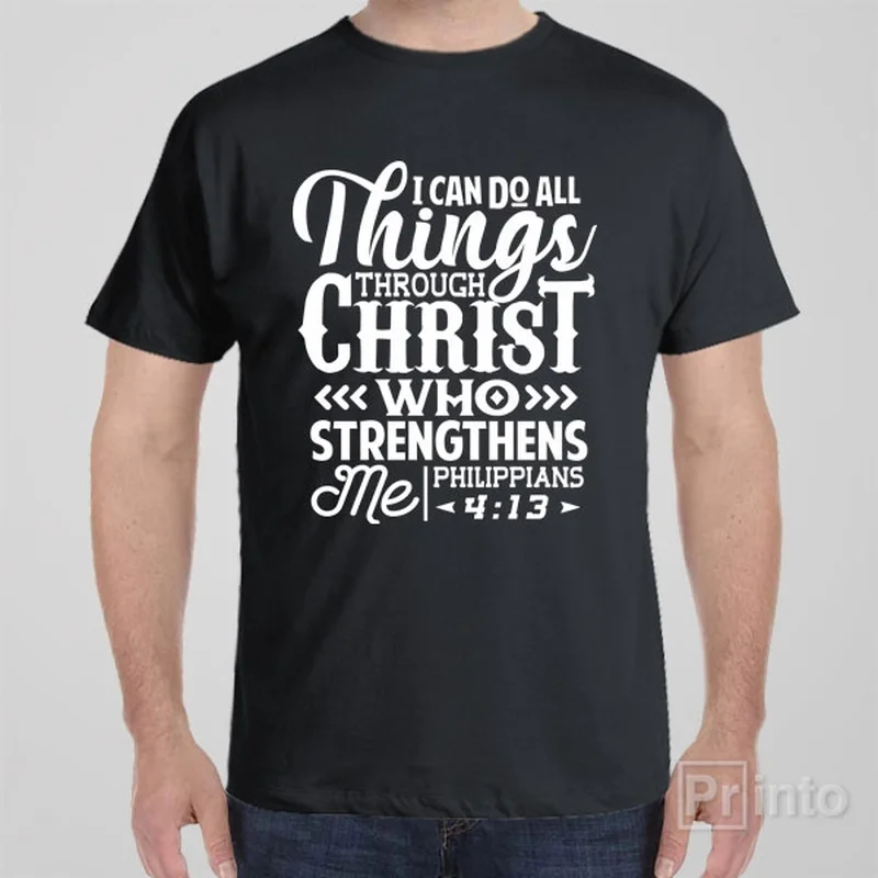 Farm graphic T-shirts barn -I can do all things through Christ - T-shirt