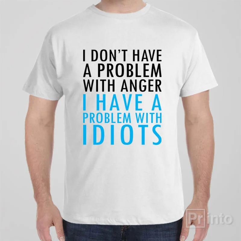 Tie-dye graphic T-shirts colorful -I don't have problem with anger - T-shirt