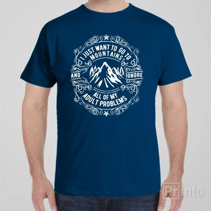 Thanksgiving T-shirts feast -I want to go to mountains - T-shirt