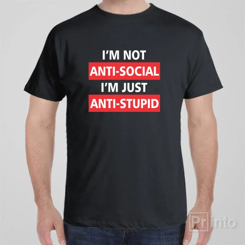 Pride graphic T-shirts rainbow -I'm not antisocial - T-shirt