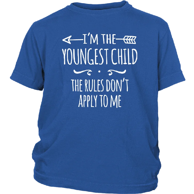 Anime graphic T-shirts epic -I'm the Youngest Child Youth T-Shirt, The Rules Don't Apply to Me