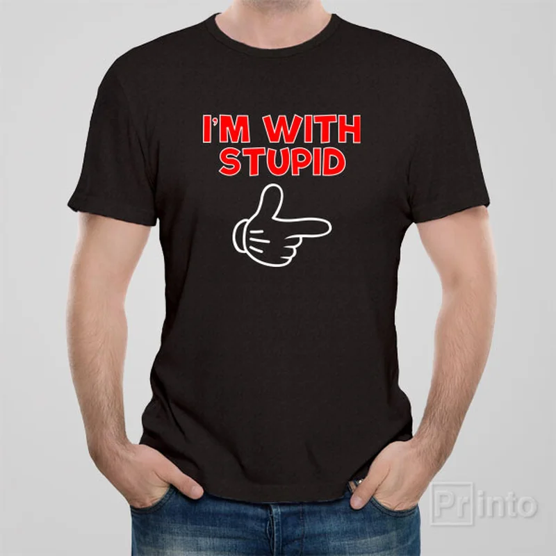 Soda T-shirts fizz -I'm with stupid