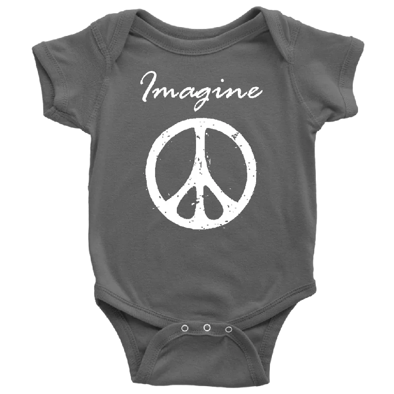 Taco graphic T-shirts crunch -IMAGINE PEACE Baby Snap Bodysuit