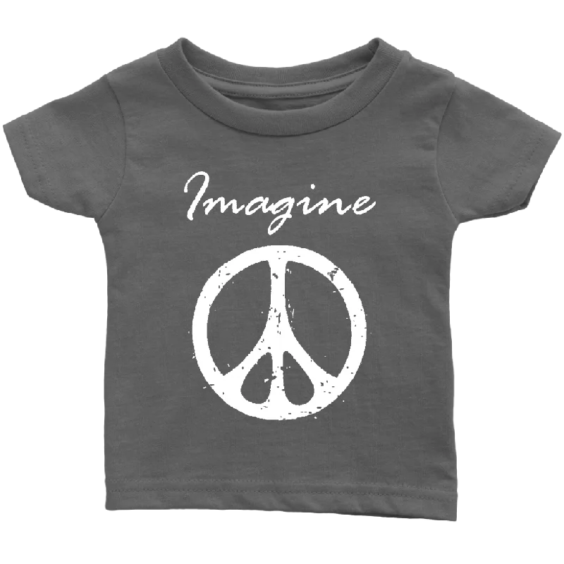 Student graphic T-shirts book -IMAGINE PEACE Short Sleeve Infant T-Shirt