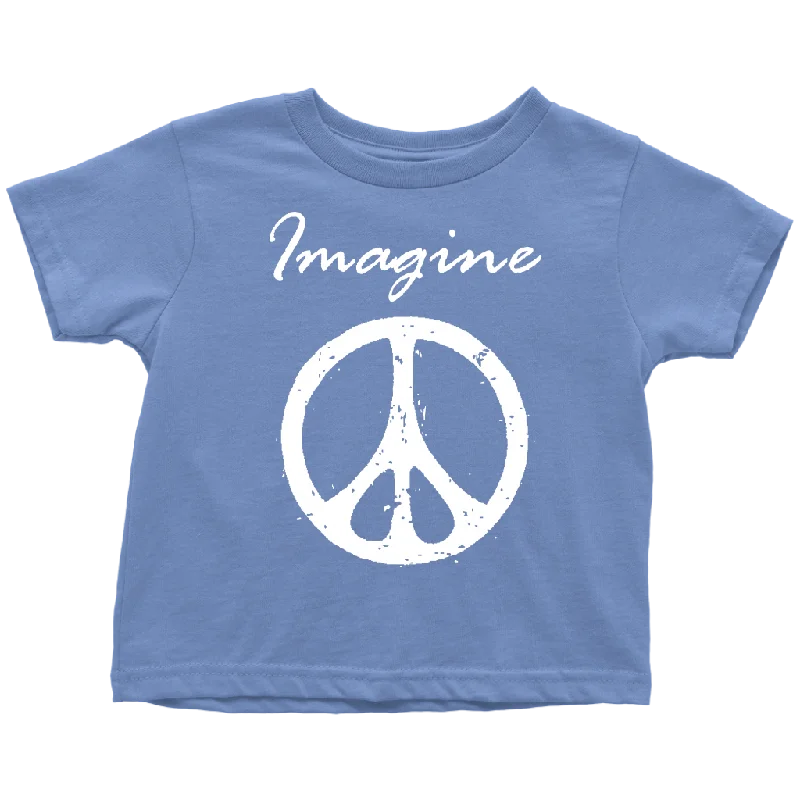 Holiday T-shirts festive -IMAGINE PEACE Short Sleeve Toddler T-Shirt