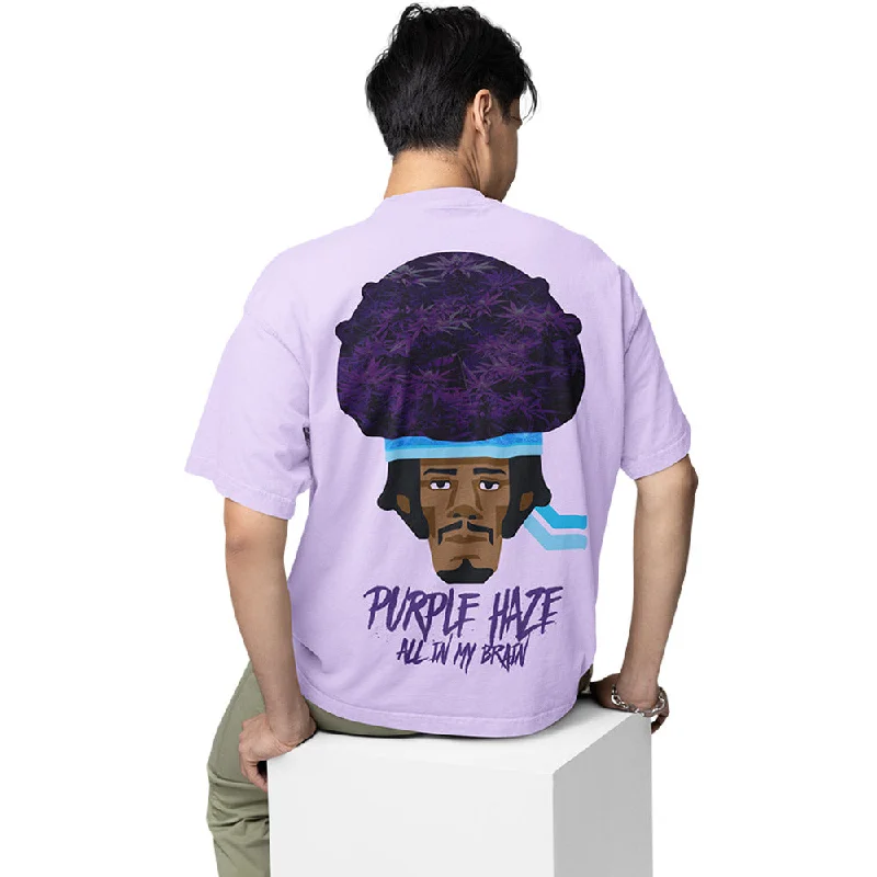 Fox T-shirts sly -Jimi Hendrix Oversized T shirt - Purple Haze