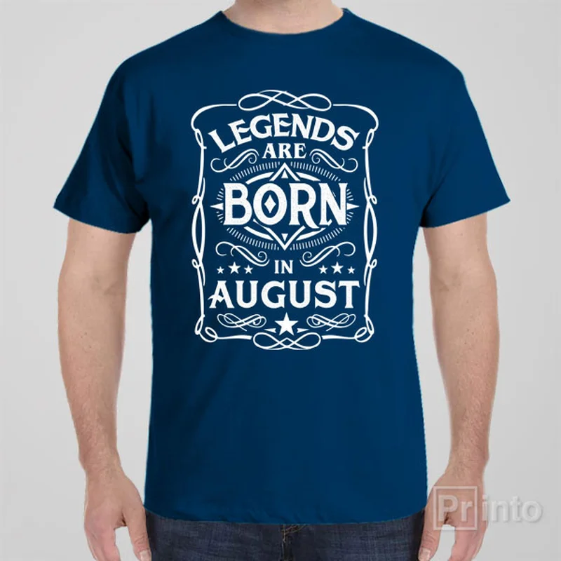 Winter T-shirts layered -Legends are born in August - T-shirt