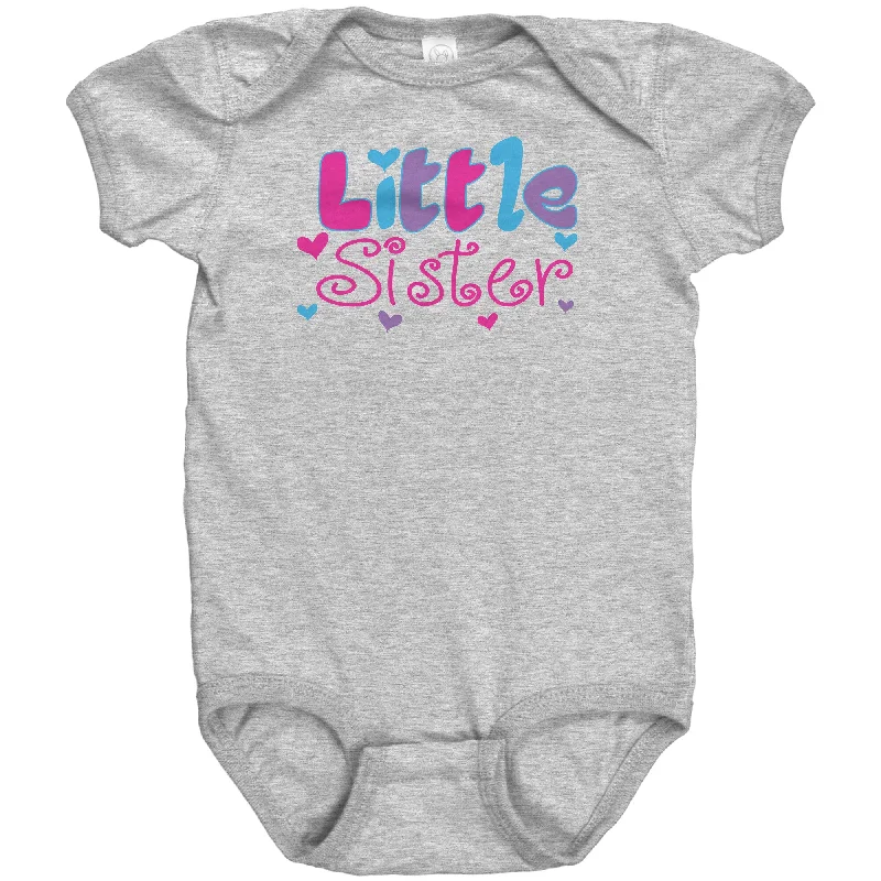 Forest graphic T-shirts trees -Little Sister One Piece Snap Baby's Bodysuit