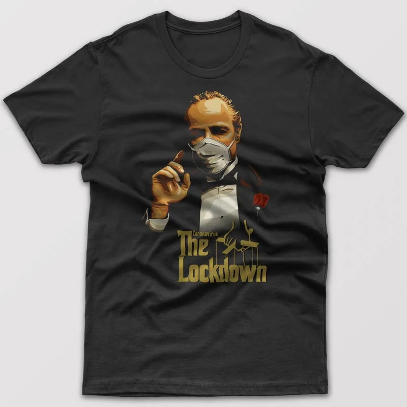 Coffee graphic T-shirts sip -The Lockdown Godfather - T-shirt