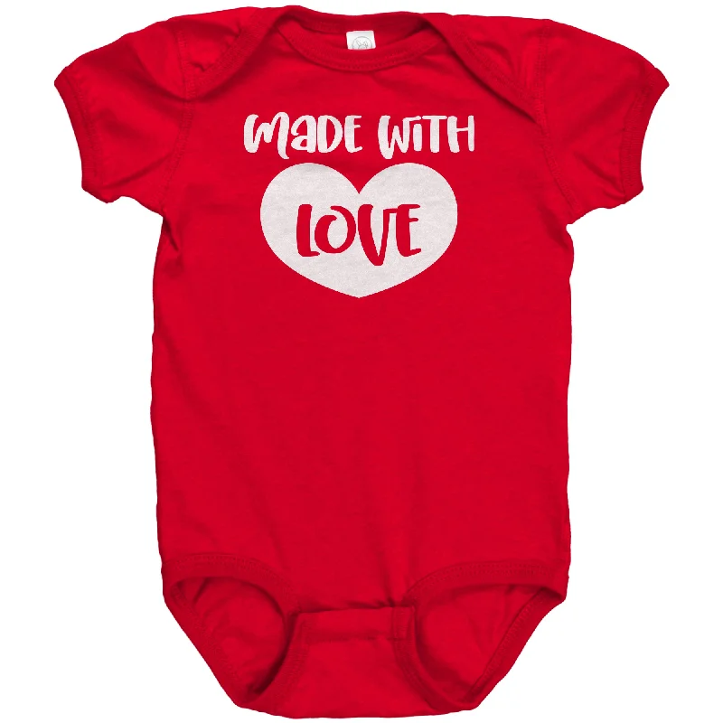 Tulip T-shirts spring -MADE WITH LOVE Baby One Piece Snap Bodysuit