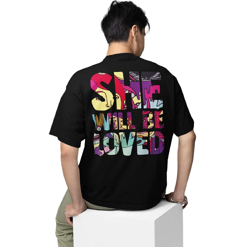 Flannel T-shirts warm -Maroon 5 Oversized T shirt - She Will Be Loved