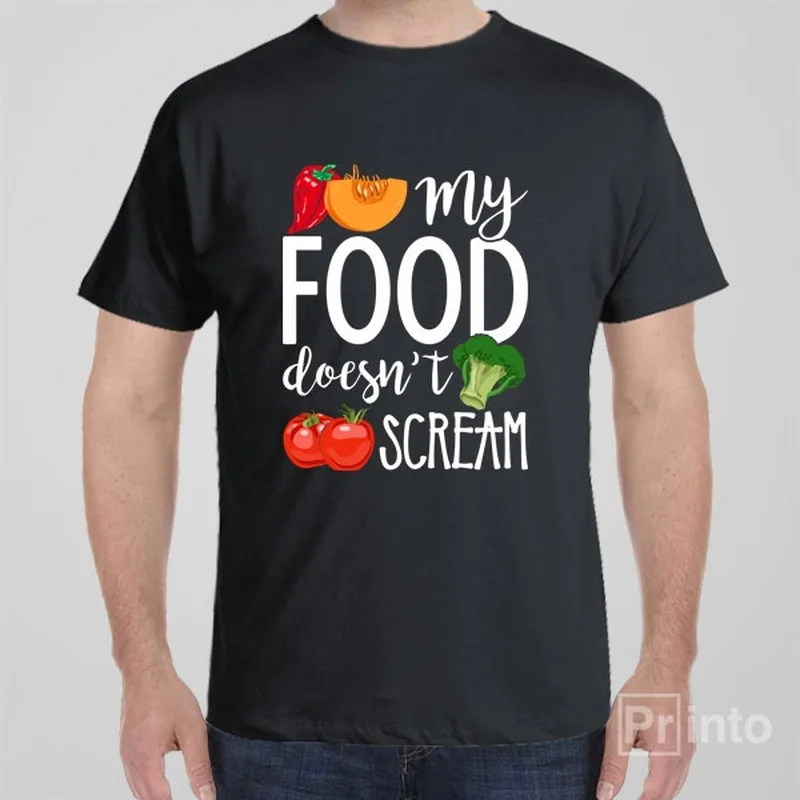 Party graphic T-shirts dance -My food doesn't scream T-shirt