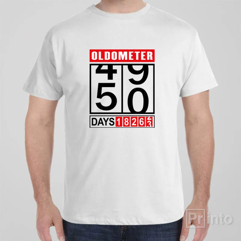 Casual graphic T-shirts cool -Oldometer 50th birthday - T-shirt