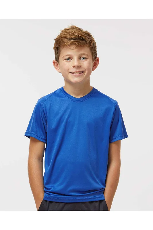 Animal T-shirts cute -Paragon Youth Islander Performance Moisture Wicking Short Sleeve Crewneck T-Shirt - Royal Blue