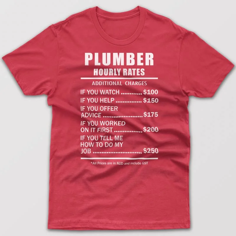 Pet lover T-shirts adorable -Plumber Hourly Rates - T-shirt