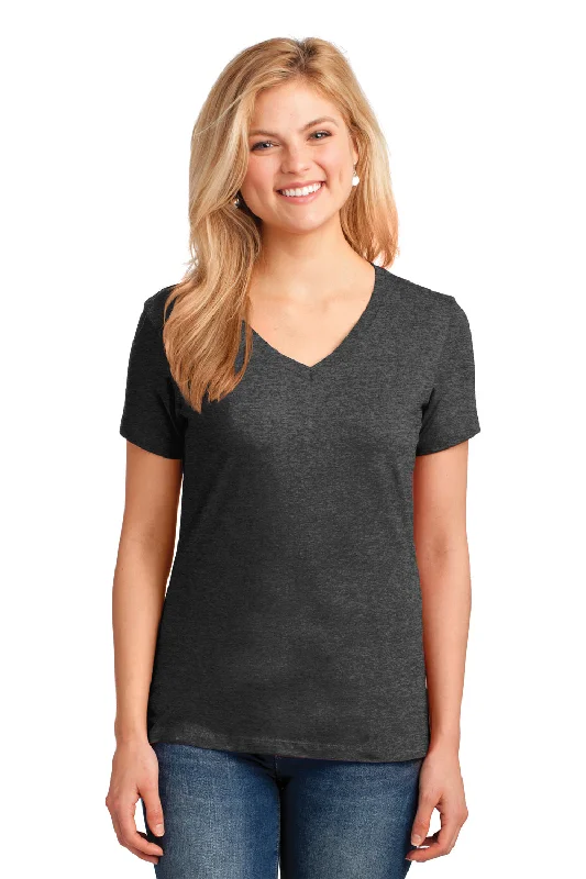 Day T-shirts bright -Port & Company Womens Core Short Sleeve V-Neck T-Shirt - Heather Dark Grey