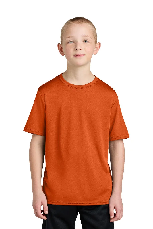 Tennis graphic T-shirts serve -Port & Company Youth Dry Zone Performance Moisture Wicking Short Sleeve Crewneck T-Shirt - Deep Orange