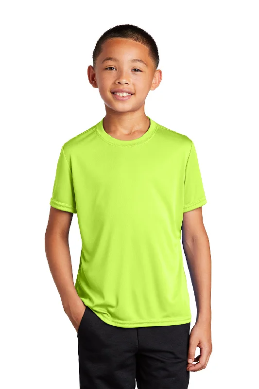 Pro team T-shirts fan -Port & Company Youth Dry Zone Performance Moisture Wicking Short Sleeve Crewneck T-Shirt - Neon Yellow