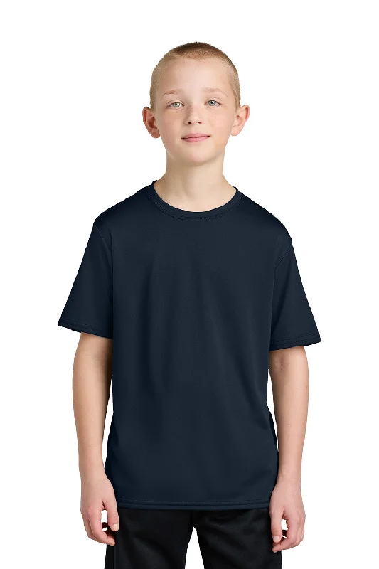 Surfer T-shirts wave -Port & Company Youth Dry Zone Performance Moisture Wicking Short Sleeve Crewneck T-Shirt - True Navy Blue