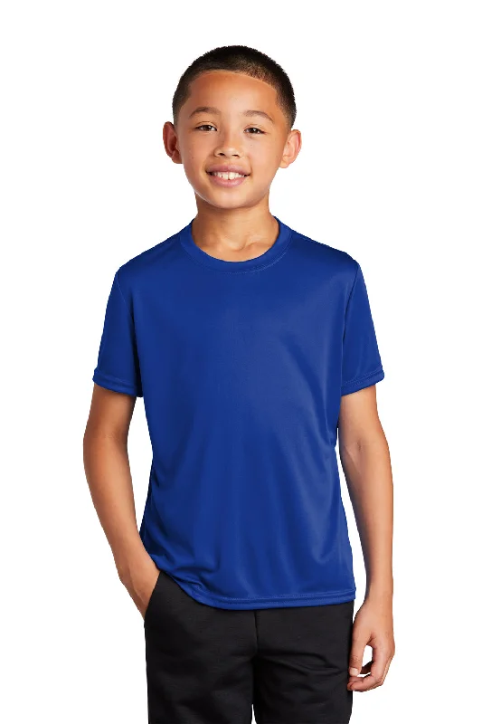 Barista T-shirts brew -Port & Company Youth Dry Zone Performance Moisture Wicking Short Sleeve Crewneck T-Shirt - True Royal Blue