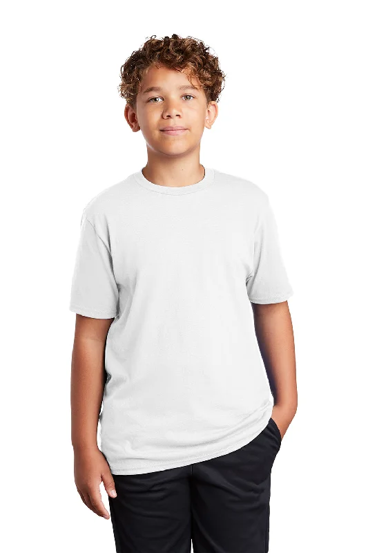 City T-shirts urban -Port & Company Youth Dry Zone Performance Moisture Wicking Short Sleeve Crewneck T-Shirt - White