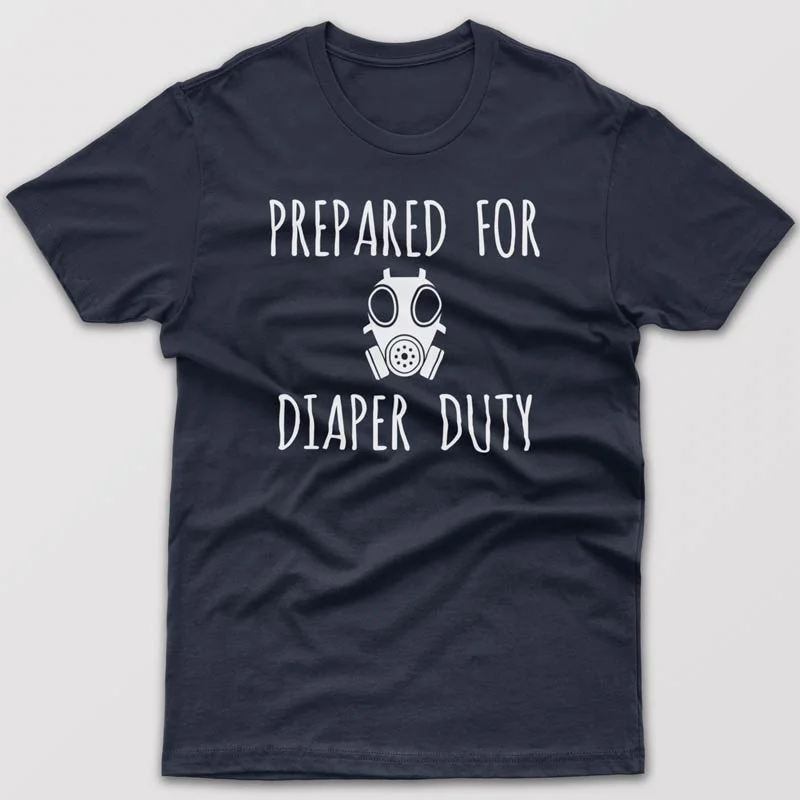 Gaming T-shirts nerdy -Prepared for diaper duties - T-shirt